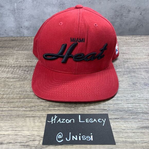 Miami Heat~Adidas Baseball Cap Adjustable Snapback Hat NBA Basketball Hat - Picture 1 of 7